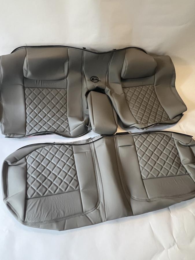 94-96 Impala SS Leather Front Buckets & Rear Bench Seat w/Diamond Pattern, Perforation & Embroidery: Partial Insert