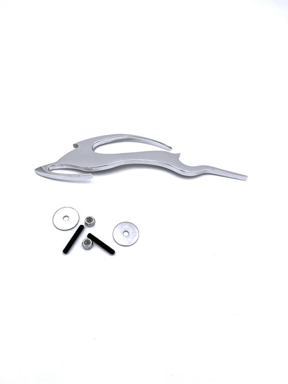 77-05 Caprice/Impala SS Leaping Impala Deer Emblem: Bent w/ Mounting Holes, Left-Facing (pkg)