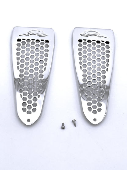 91-96 Caprice/Impala SS Rear Door Vents: Honeycomb w/Deer (2pc)