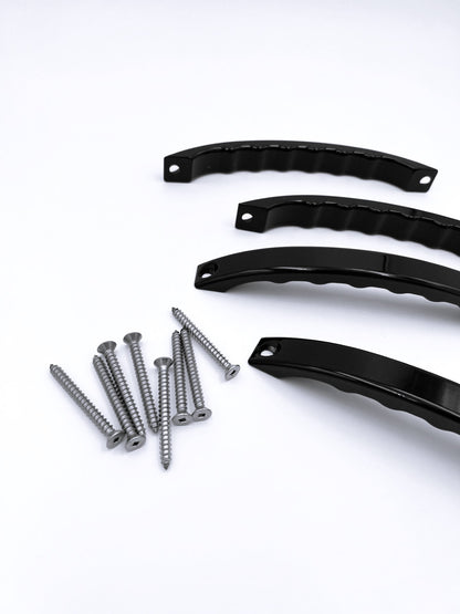 91-96 Caprice/Impala SS Door Pulls: Bent w/Grooves, Plain (4pc)